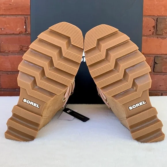 SOREL Joan of Arctic Wedge III Lace Cozy Boots Waterproof Leather Fleece - Picture 7 of 11